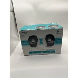 New Logitech Z120 Compact Stereo USB Powered Speakers - White(F6)